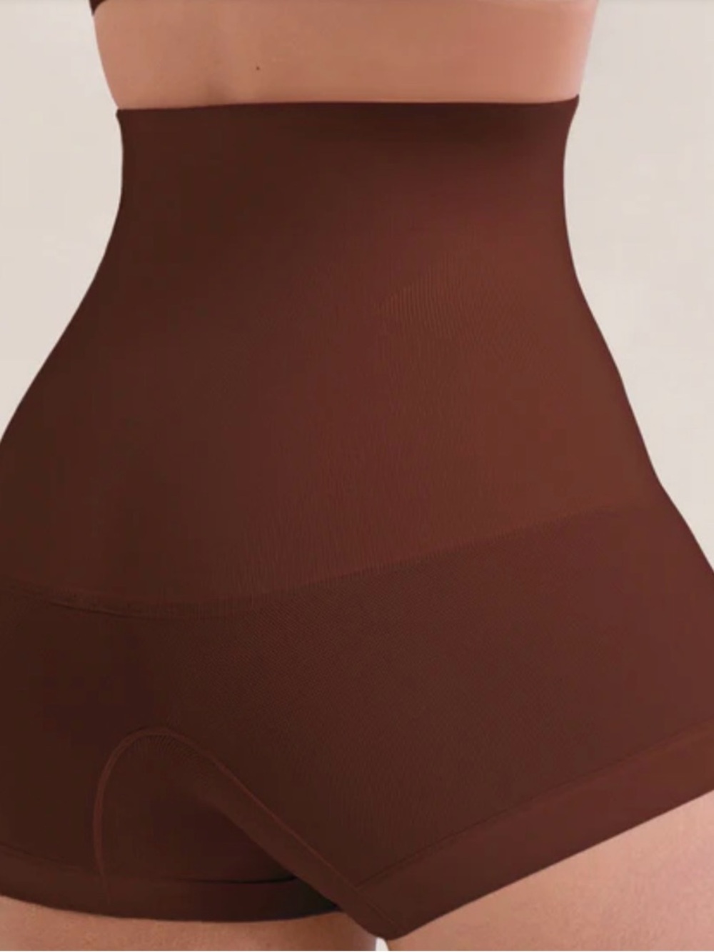 High-Waist Shapewear - Chocolate Brown
